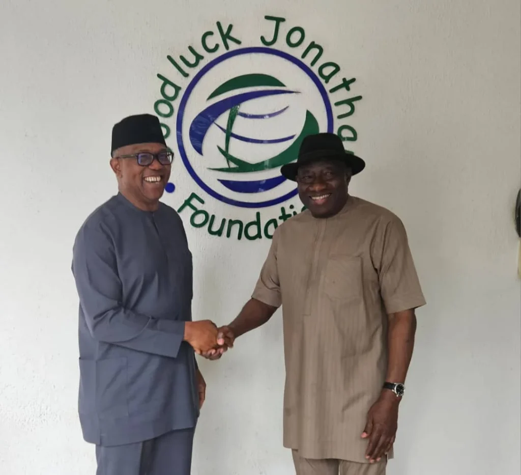 Peter Obi, Goodluck Jonathan Hold Closed-Door Meeting In Abuja